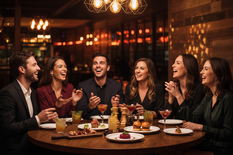 Charcuterie board with cocktails in a cozy upscale restaurant during a night out in Libertyville