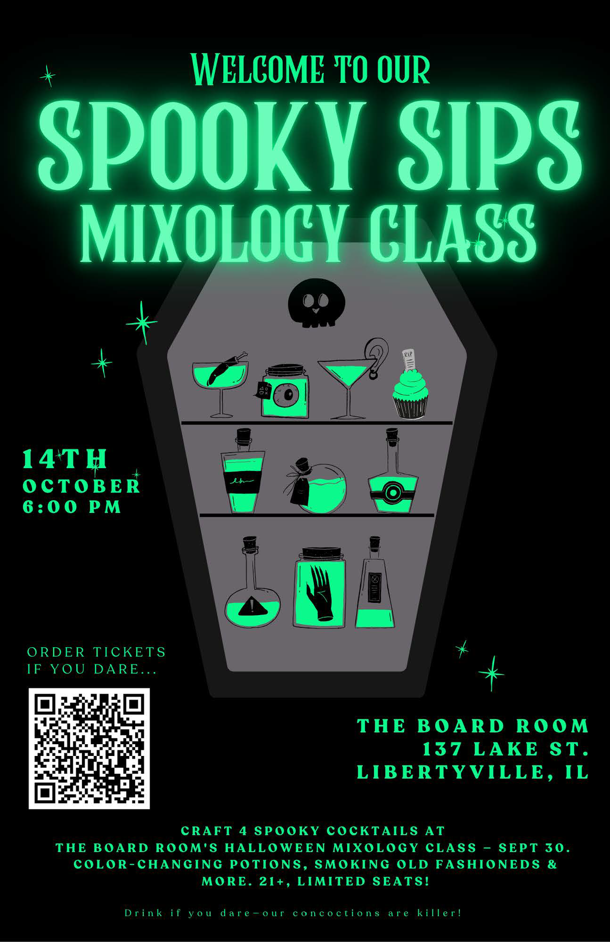 Mixology Class - Spooky Sips 10/14