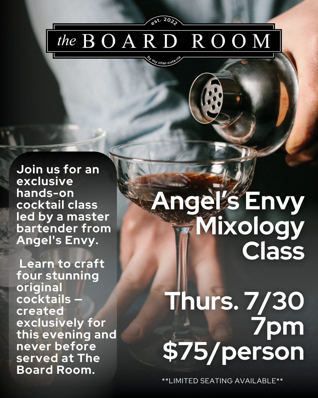 Mixology Class July 30th