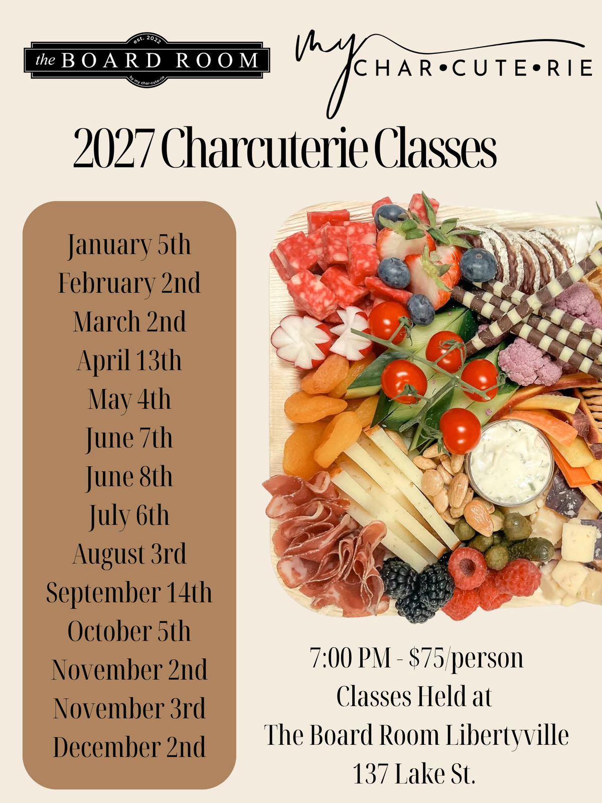 2027 Charcuterie Classes
