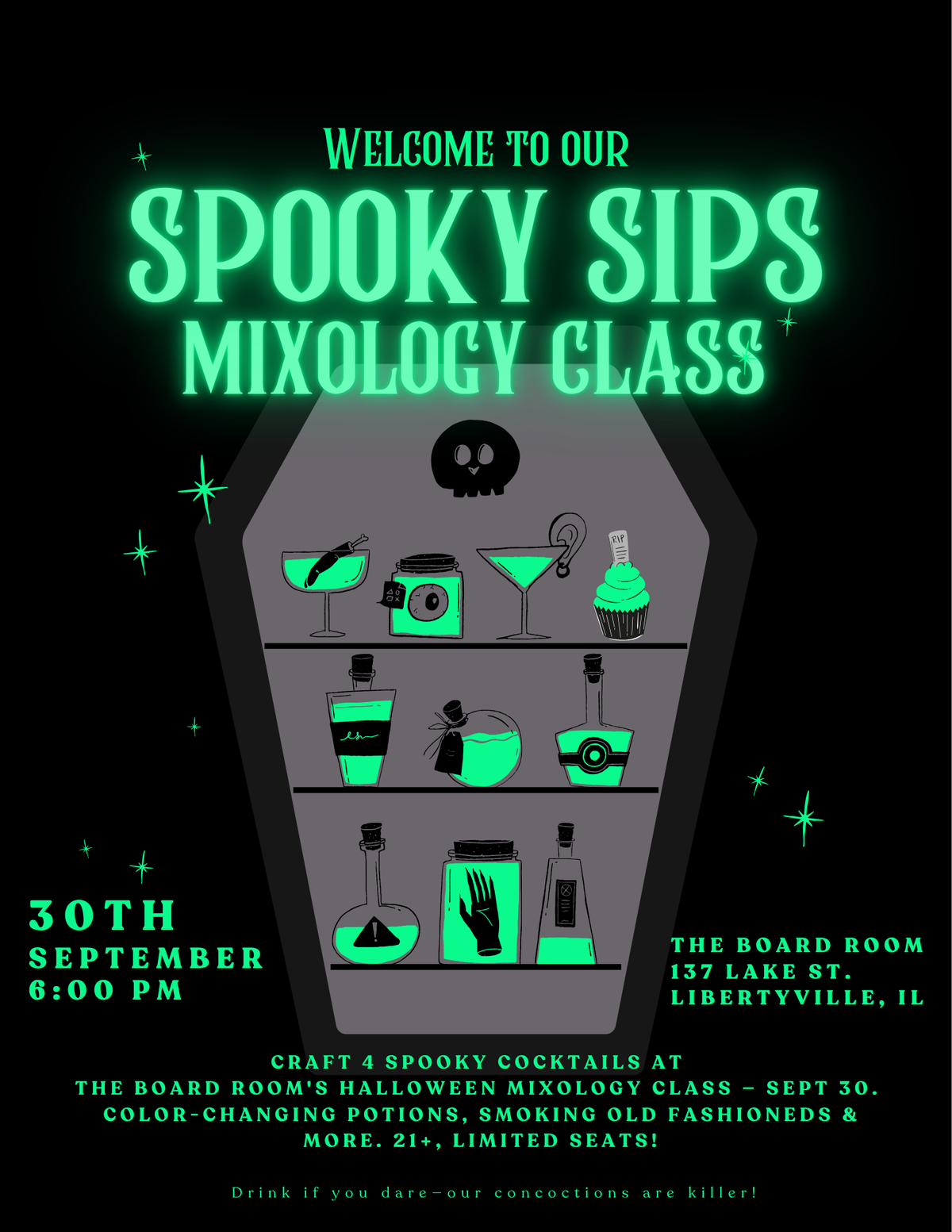 Mixology Class - Spooky Sips 9/30