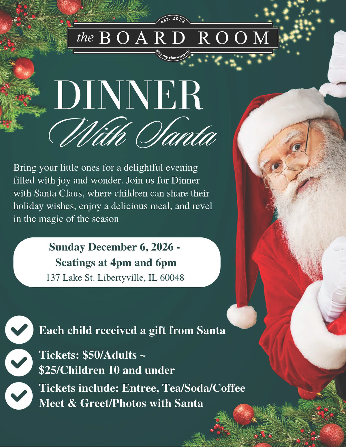 Dinner with Santa 2026