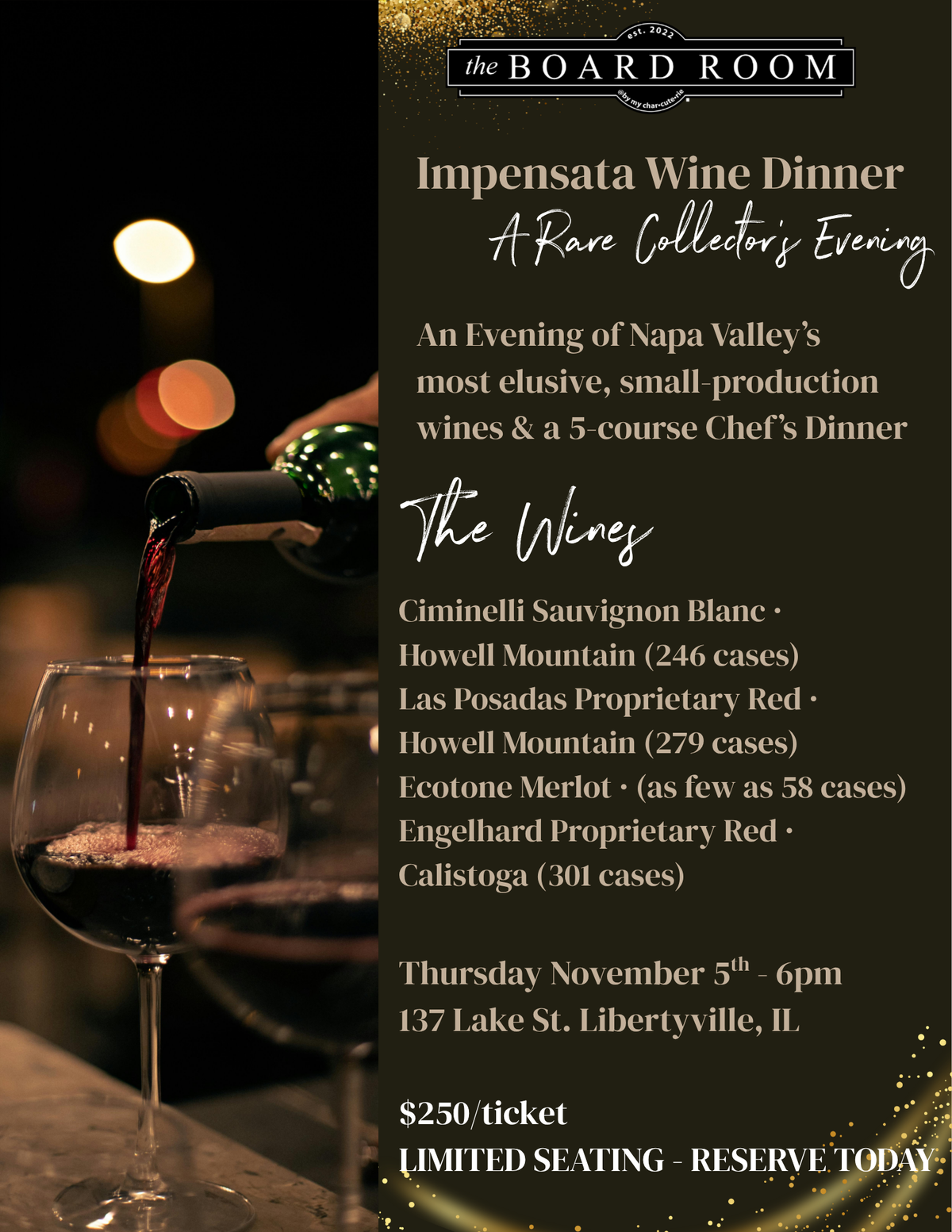 Impensata Wine Dinner at The Board Room